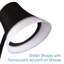 Lampe de bureau à DEL OttLite Shine avec chargement sans fil Qi et port de charge USB 2,1 A, noir