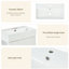 Meuble-lavabo simple 12,29 po avec plateau en céramique Sedgemoor