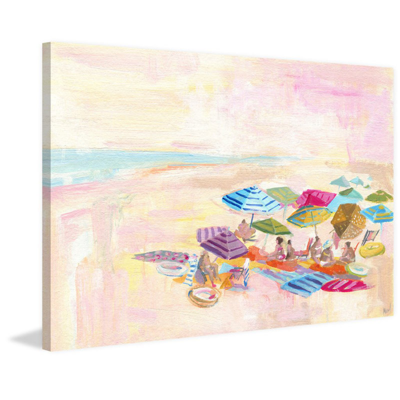 « watching the sea », reproduction de peinture à l’acrylique sur toile tendue, H 12 po x l 18 po x P 1,5 po