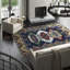 Wool Oriental Area Rug in Blue/Cream/Wine/Green