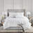 7 Piece Tufted Comforter Set White Full