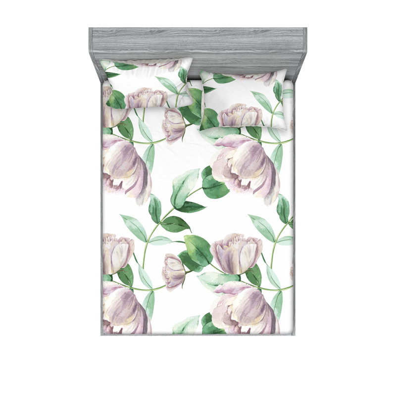 Drap-housse et taies décoratives 3 pièces Ambesonne, Ensemble de draps pour très grand lit californien