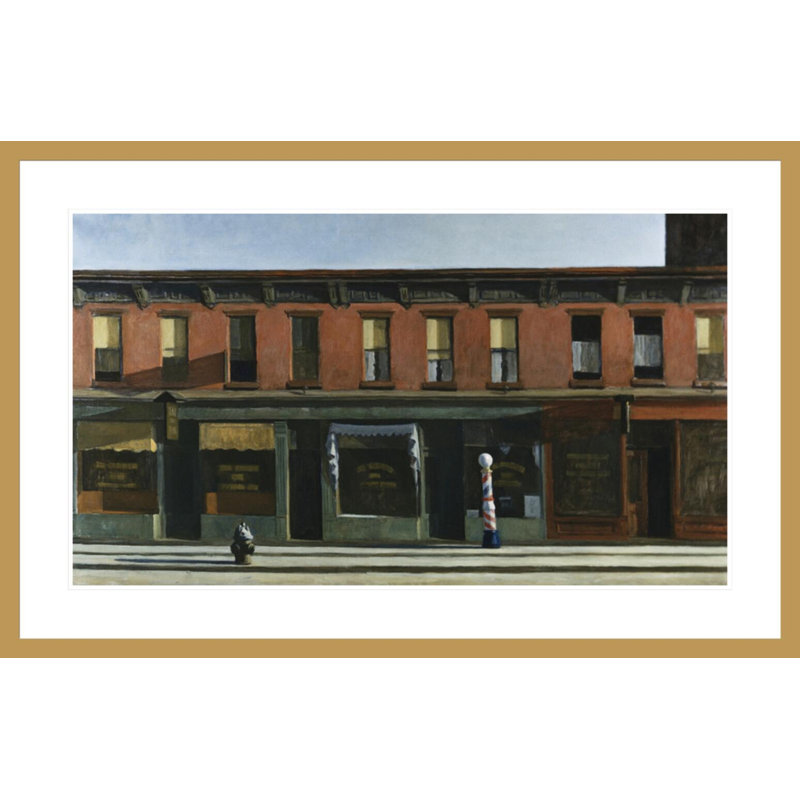 «Early dimanche matin» par Edward Hopper, impression giclée sur cadre, H 26,82 po x l 41,5 po