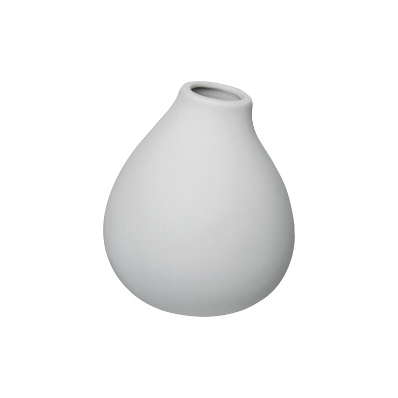 Nona Modern Porcelain Bouquet Vase Set in Microchip Grey