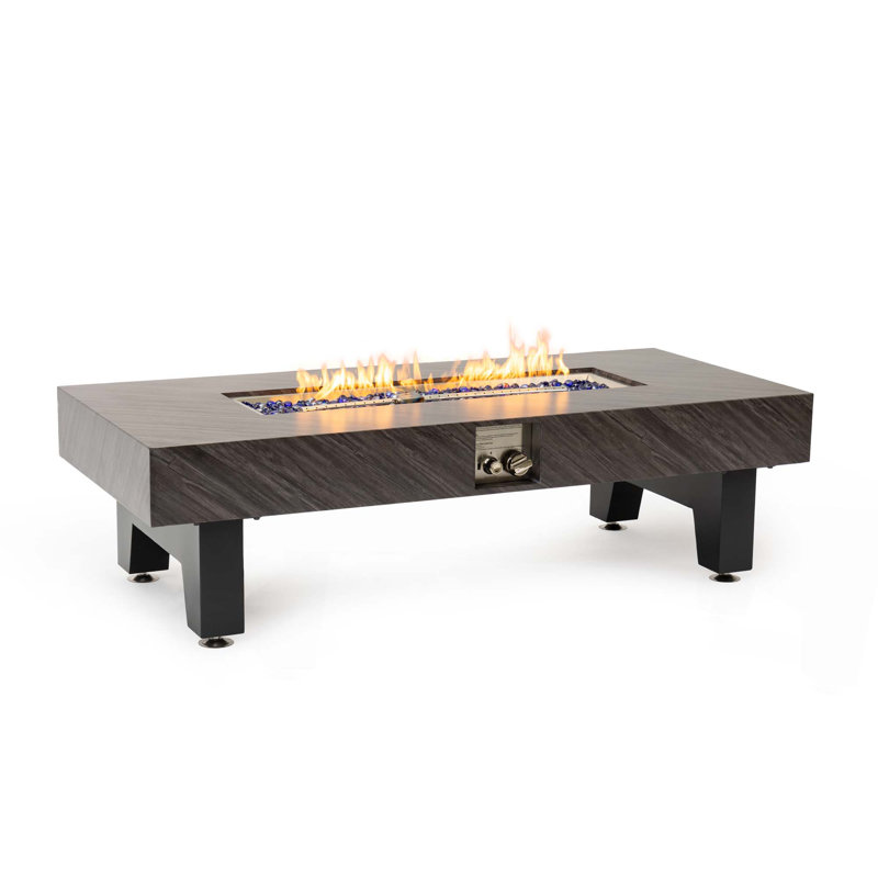 54Inch Iron  Fire Pit Table(Stone)