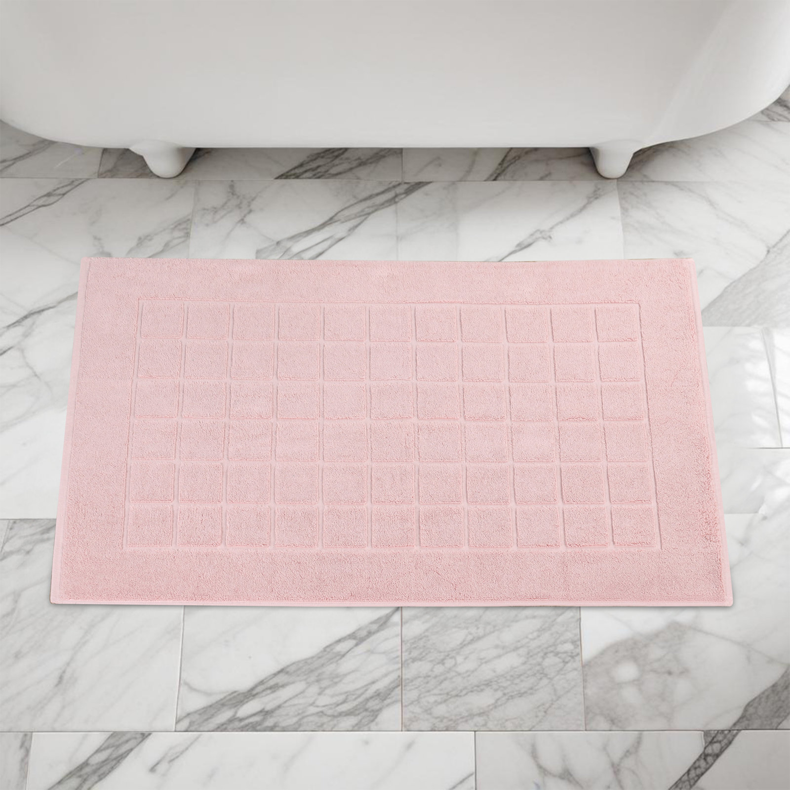 Cotton Bath Mat, Tea Rose