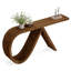 Solid Wood Console Table, 57" Long Farmhouse Entryway Table for Living Room, Hallway, Entrance, Foyer, Behind Couch, Walnut Brown