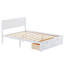 Lit plateforme double avec tiroirs sous le lit