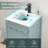 Gamlet 18" Small Single Bathroom Vanity With Ceramic Sink Top, Faucet, Decorative Wavy Edge-108606842