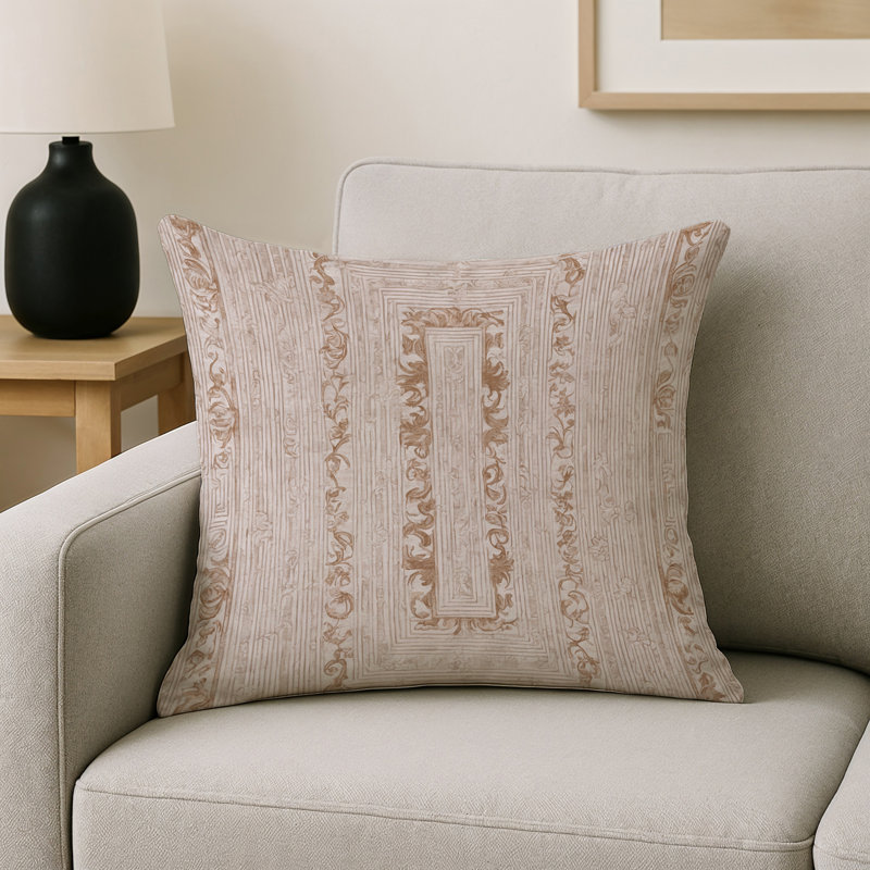 Coussin décoratif intérieur et extérieur Modern, Carré 20 po, Gris abstrait 114