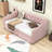 Upholstered Daybed with Twin Pop-Up Trundle, Space-Saving Design-458544107