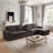 8-Piece Fabric  Living Room Sectonal With Ottoman,And Storage Console-636102031