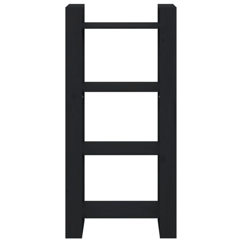Gelissa 125 cm H Solid Wood Etagere Bookcase, 125Cm H x 60Cm W, Black