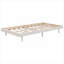 Structure de lit simple flottant, moderne et doux, blanc et moderne, sans sommier, fabrication en panneau de particules