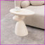Table basse moderne en fibre de verre minimaliste pour le salon, sans assemblage Conception Wabi-Sabi facile à nettoyer-656244396