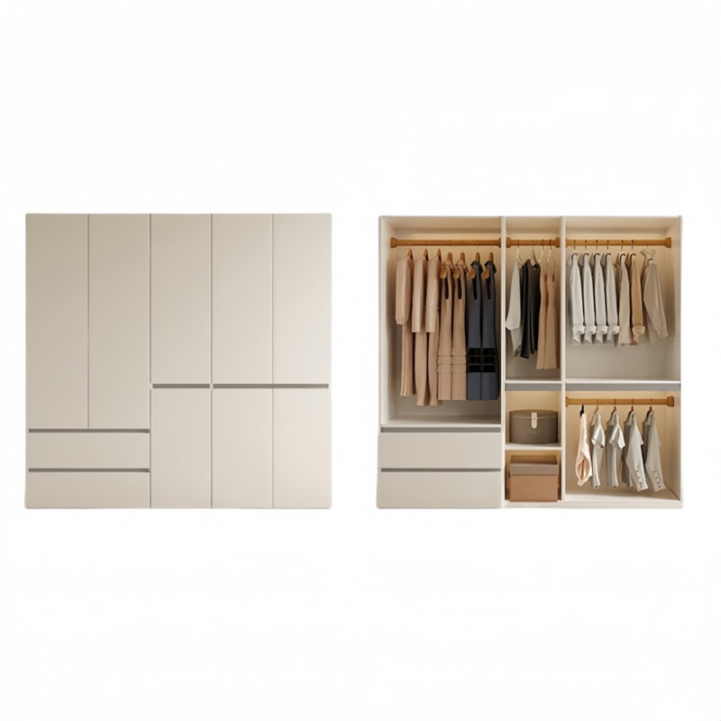 Garde-robe blanche simple et moderne