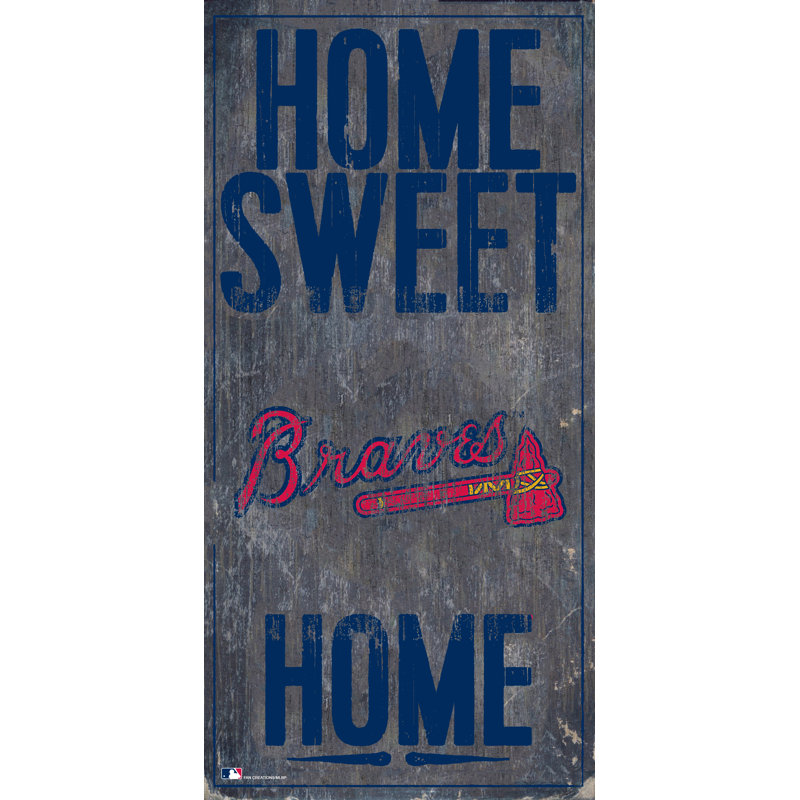 « home doux home », impression sur bois, Braves d'Atlanta