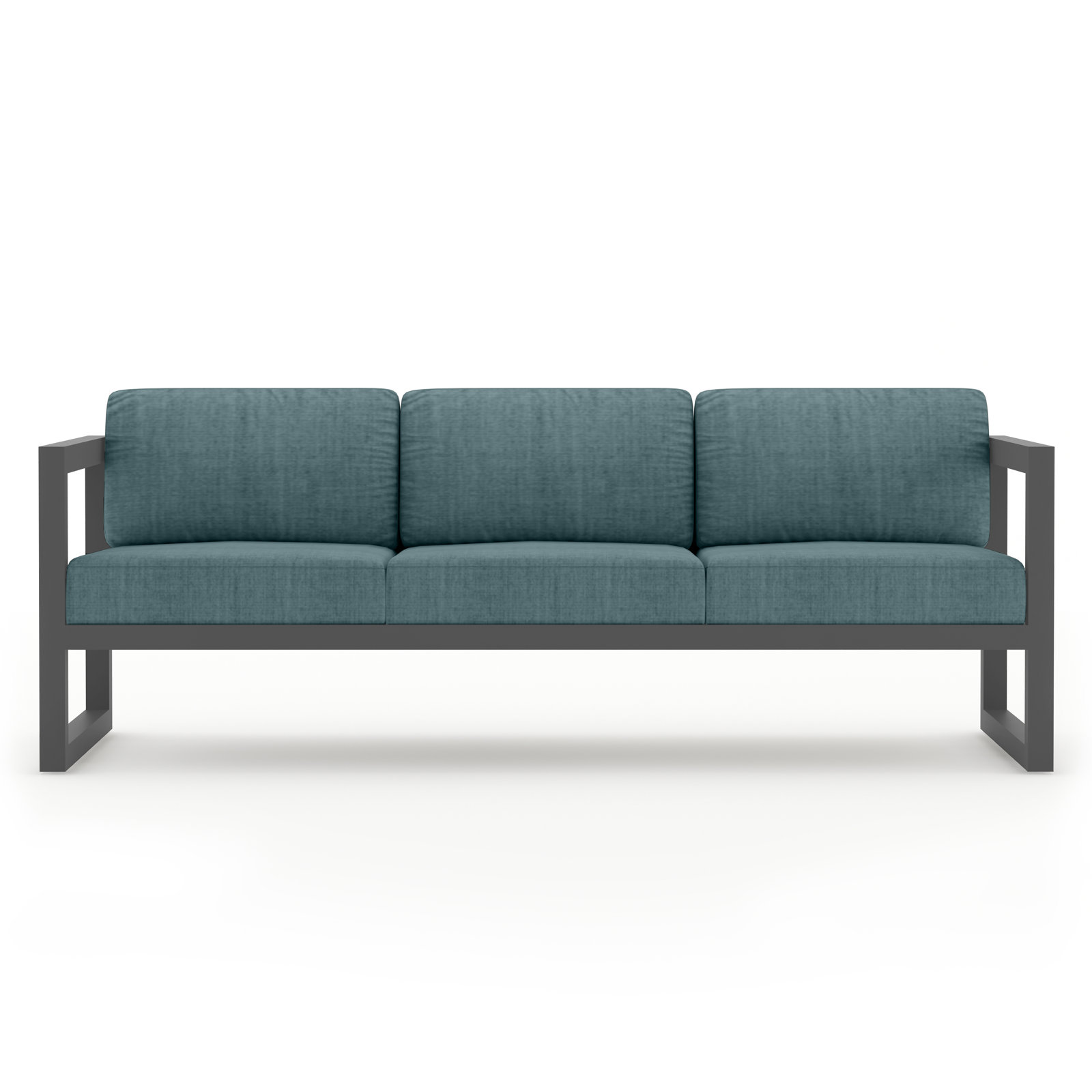 Smith Patio Sofa and Lounge Chair with Sunbrella® Cushions, Cast Lagoon, Slate