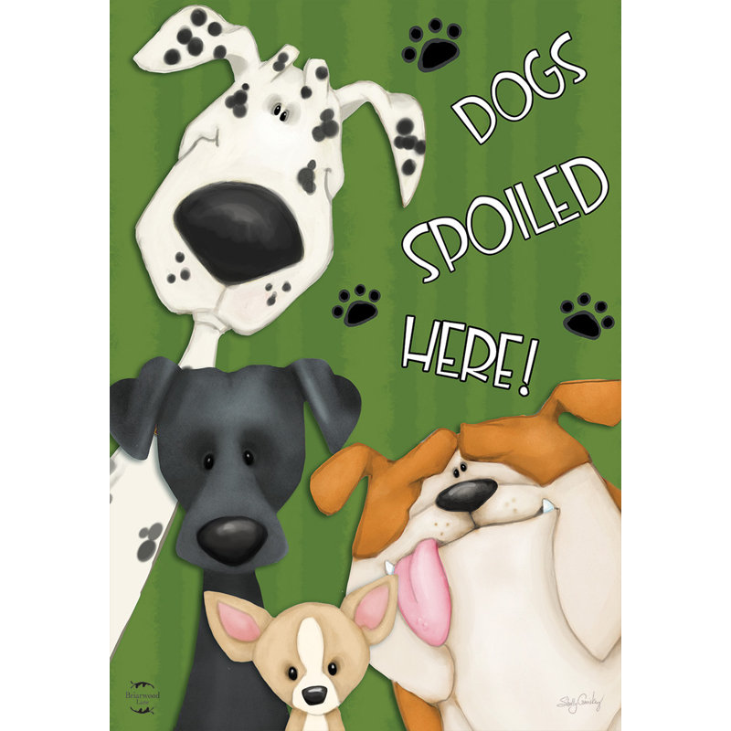 Drapeau de jardin pour chiens gâtés