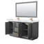 Ensemble de meuble-lavabo double 66 "avec miroir Strada-79721354-79721356-97966088