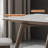 Rectangular household bright white dining table-348920528