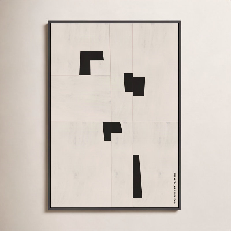 Scattered 1 Print by Romina Gadler, Black Canvas Framed, 20" H x 14" W