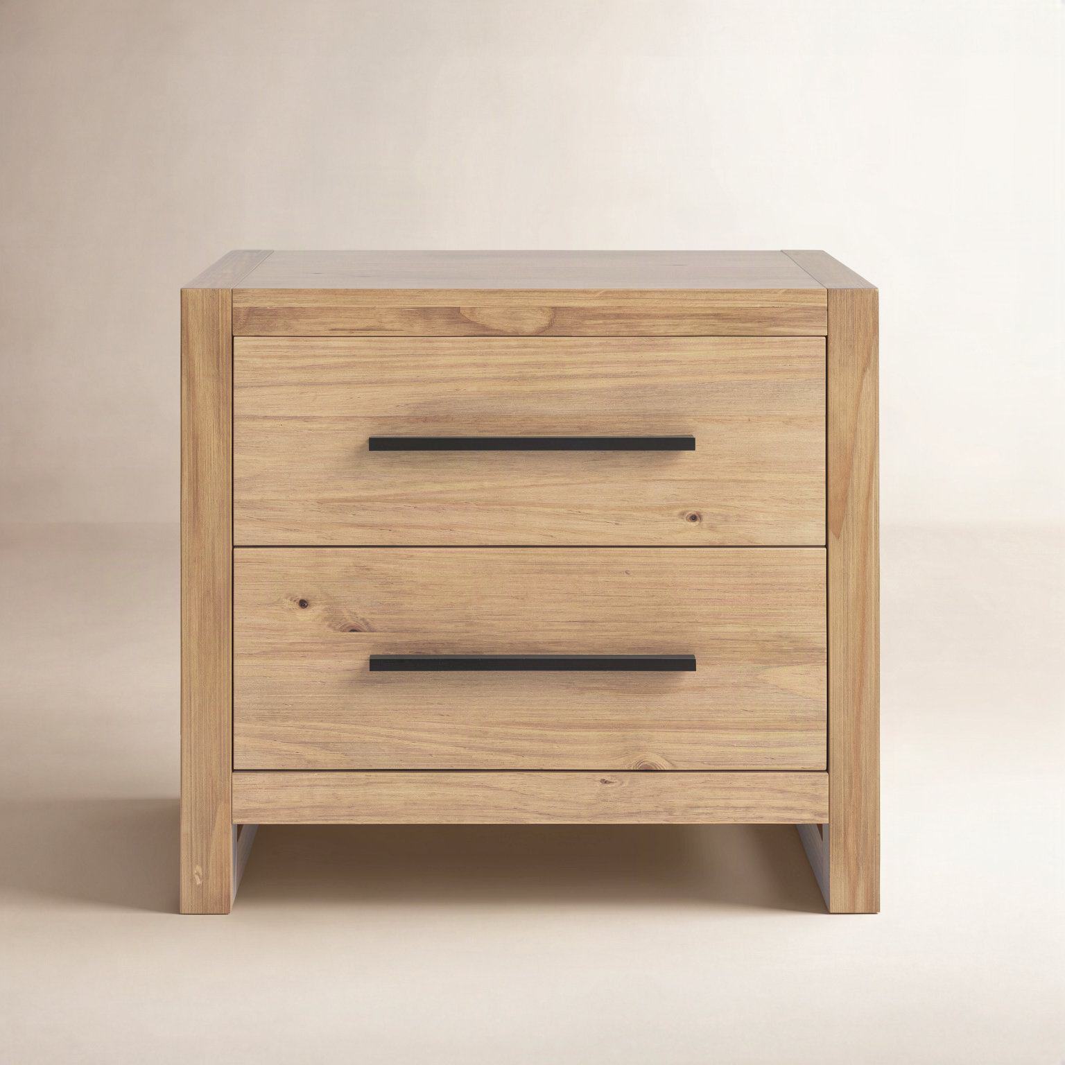 Modica Pine Nightstand, Natural