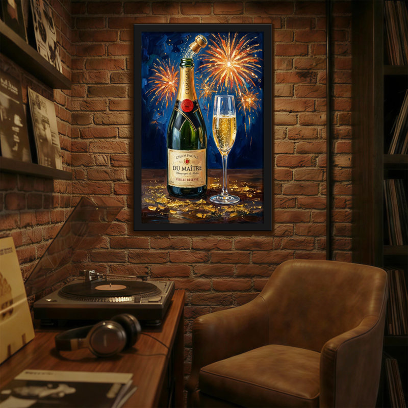 Bouteille de champagne Fashion, H 18 po x l 12 po