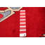 Tapis rouge en laine noué à la main de conception unique 3 pi 8 po x 5 pi 11 po New Age