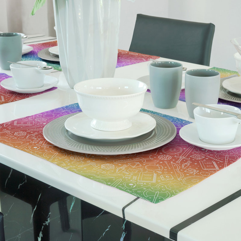 Katelyn Elizabeth Cotton Abstract Rectangle Placemat, Red/White/Green
