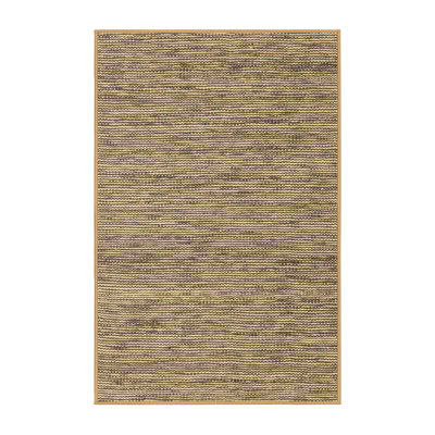 Tapis contemporains brun lavable à la machine 2768