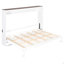 Grand lit escamotable mural et USB, blanc
