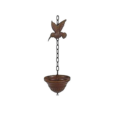 Rustic Hummingbird Metal Rain Chain