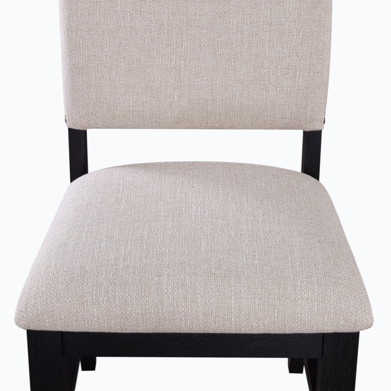 Chaises de salle à manger à hauteur de comptoir de style transitionnel 2 pièces à finition gris anthracite