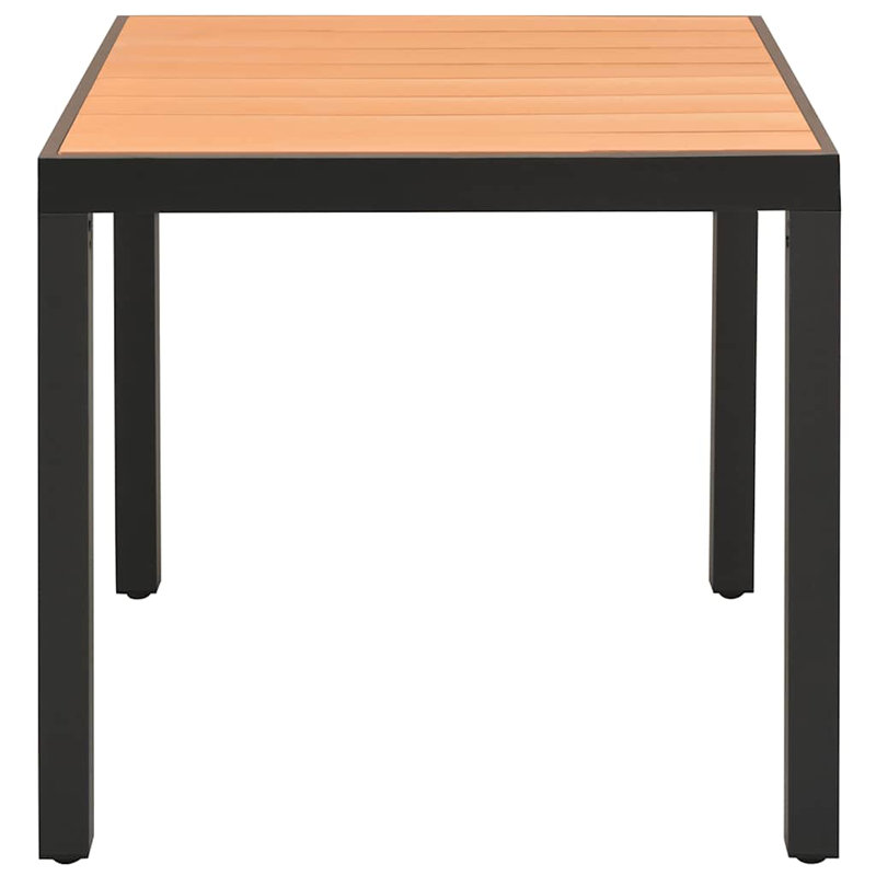 Table basse Valet, L 31,5 po x L 31,5 po x H 29,1 po, Cadre noir / plateau brun