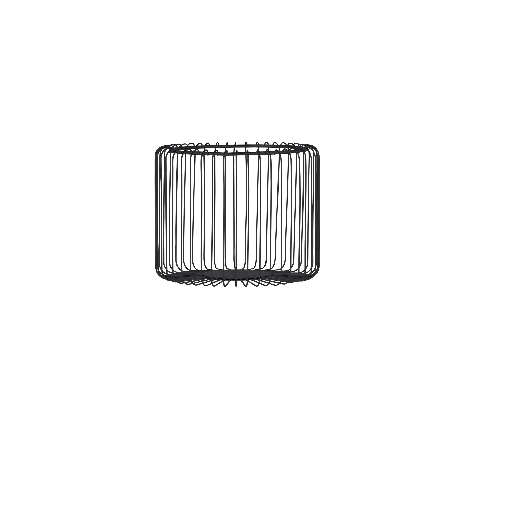 Estra Metal Basket, 2.36" H x 14.57" W x 14.57" D, Black
