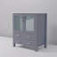 Meuble-lavabo simple l 30 po x P 18,25 po, comptoir en céramique blanche-1696122848