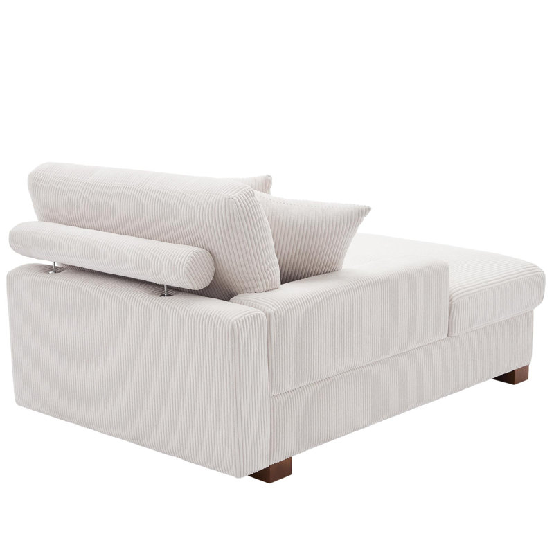 Milbrey Desborough Chaise Lounge, Beige, Left Hand Facing