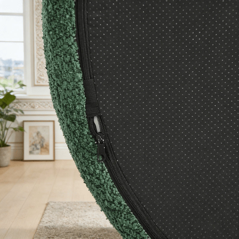 Chaise d'appoint ovale à compression, Vert