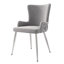 Luxurious Velvet Upholstered Dining Chairs with Silver Metal Legs (Set of 2)-1937565838