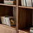 Light luxury black walnut wood bookcase
