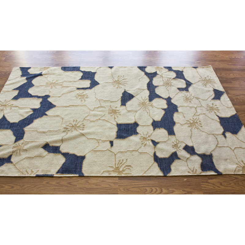 Ineva Wool Floral Indoor Rug, Rectangle 8' x 10'