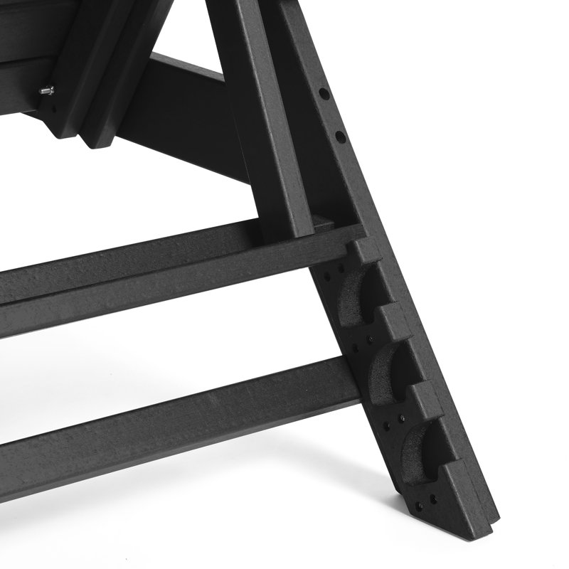Ensemble de 3 chaises longues inclinables Laguna, Noir