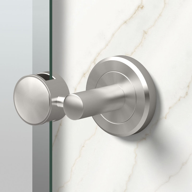 Latitude II Frameless Oval Wall Mirror | Bathroom Vanity Mirror, 32" H x 28.5" W x 2" D, Satin Nickel