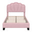 Lit plateforme tapissier en forme de fleur avec repose-pieds Sherpa Witcomb-684476339-684476349