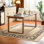 Mervine Cherry Rectangular Solid Wood Top with Solid Wood Base Dining Table