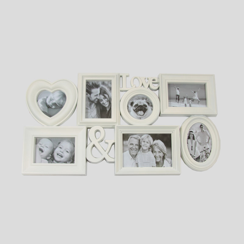 Multi-Sized Love Collage Frame, White