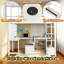Lit mezzanine double avec bureau avec DEL et USB-383472461