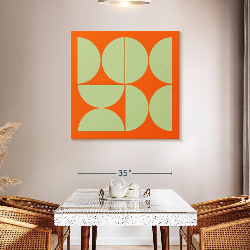 Avery Mid-Century Half Circles Collage I, 39" H x 39" W