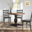 Table de salle à manger à piédestal en bois d'hévéa massif Fortville-1450611805